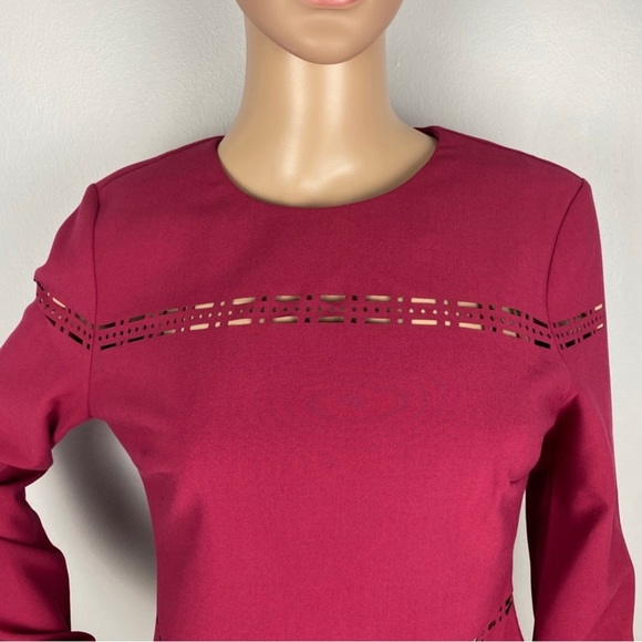 NEW LIKELY EYELET LONG SLEEVE MINI DRESS - Picture 3 of 6